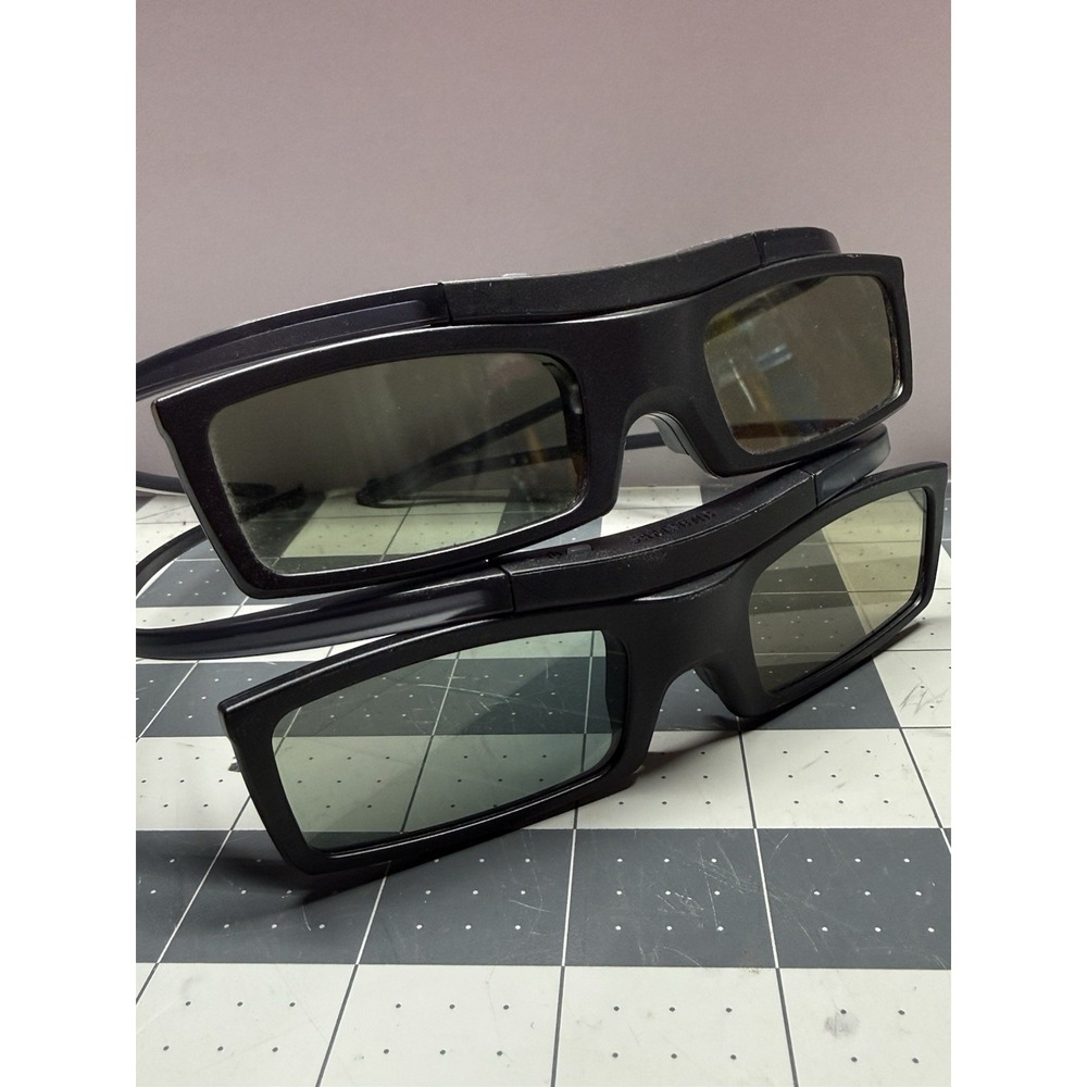 Samsung OEM Smart TV 3D Two Pairs Active Glasses SSG-4100GB 3V Untested As Is!